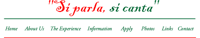 Si parla, si canta Navigation Bar